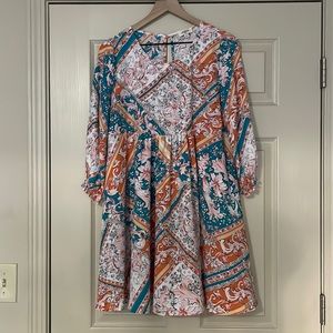 Floral 100% polyester dress